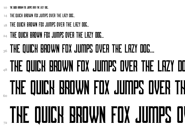 Dark Ministry font waterfall